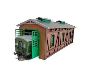 HOスケール機関車庫 – 鉄道模型ジオラマ建物 1:87 - Etsy 日本