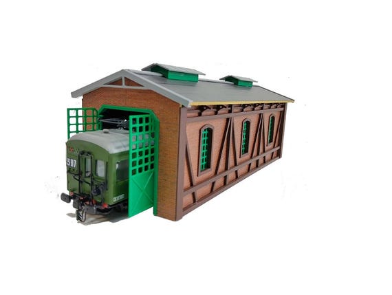 Nゲージ 機関庫 ジオラマベース 鉄道模型 ストラクチャー HOスケール機関車庫 – 鉄道模型ジオラマ建物 1:87 - Etsy 日本