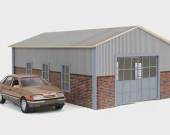 1/24 Scale Hangar-barn Diorama Kit: Model Car Garage Display - Etsy