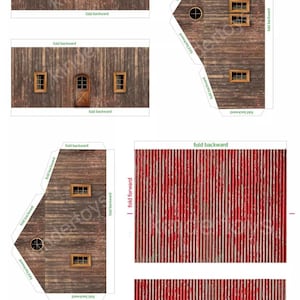 Folhas de edifícios de diorama 1:87 escala HO Modelagem de diorama Modelos de papelão 1/87