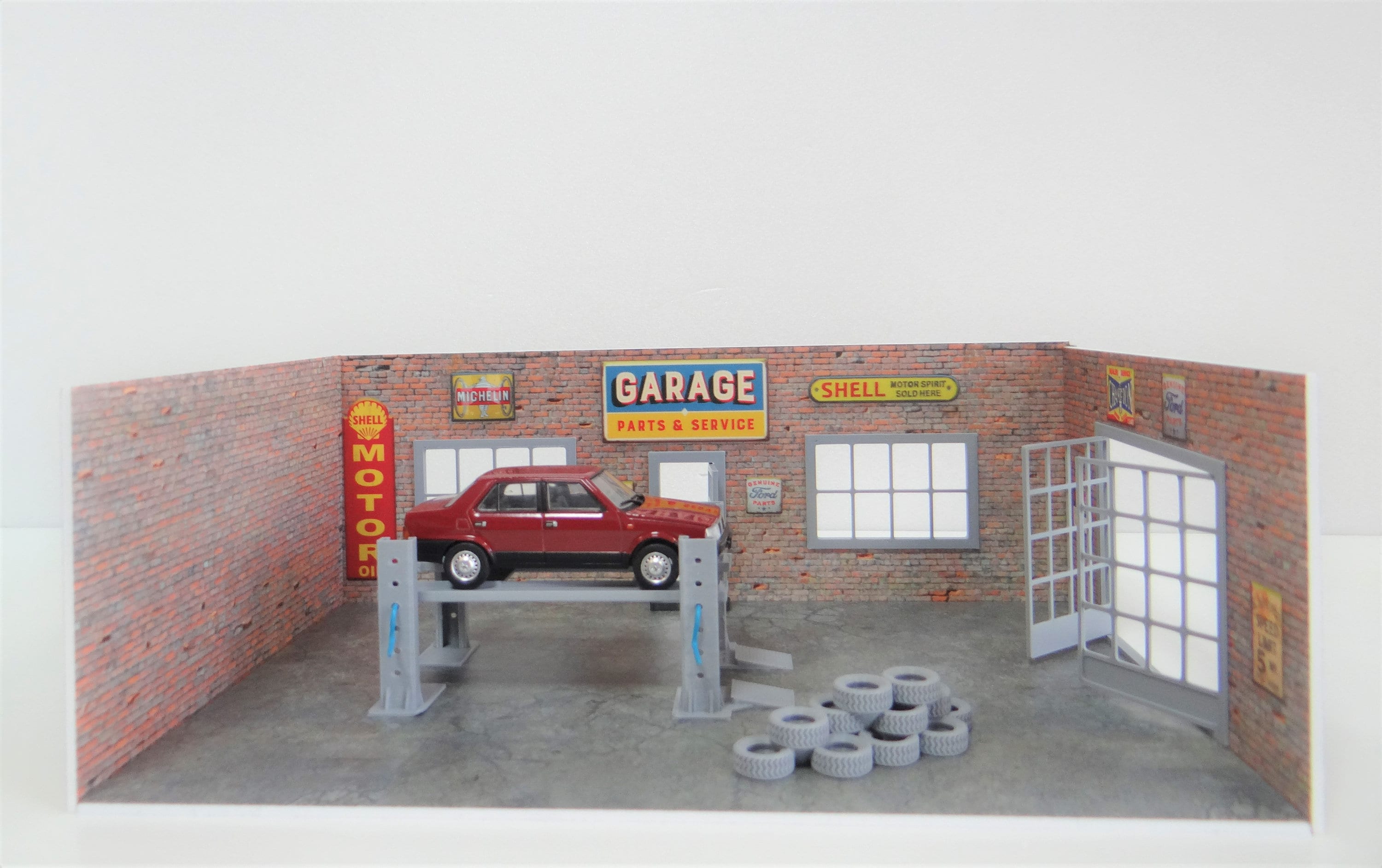 Diorama garage 1/43 - 1/43ème - Modélisme et modèles réduits