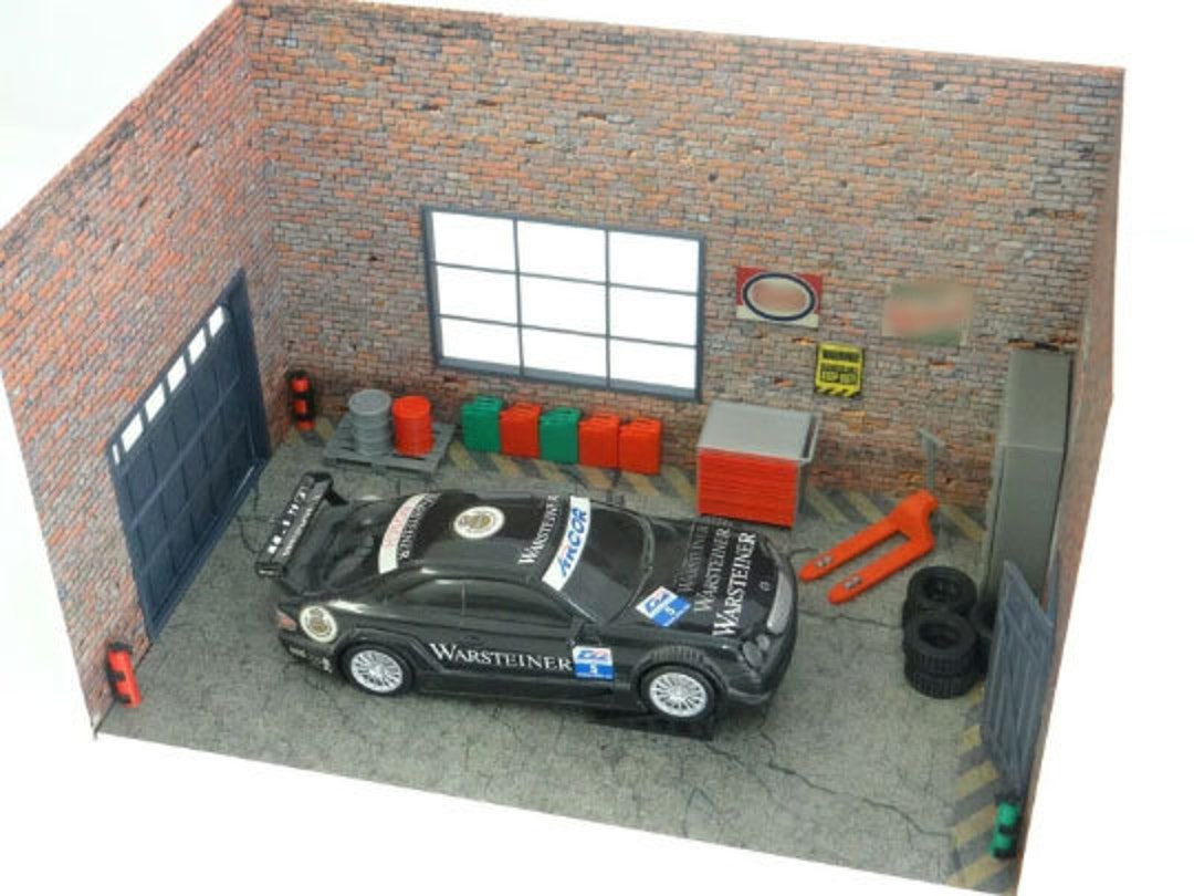 Scale 1:24 Diorama two-floor auto garage Model cars display Diorama model  kit