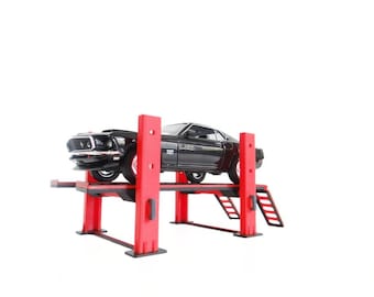 Accesorio de garaje para exhibición de modelos de automóviles y piezas de diorama Elevador de automóviles a escala 1:24