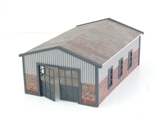 Scale 1:43 Diorama Car Garages With Sheet ''metal' Roof PVC