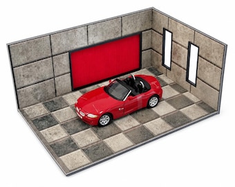 1:18スケールジオラマカーガレージキット、ミニチュアモデル