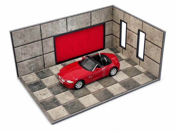 1:18スケールジオラマカーガレージキット、ミニチュアモデル