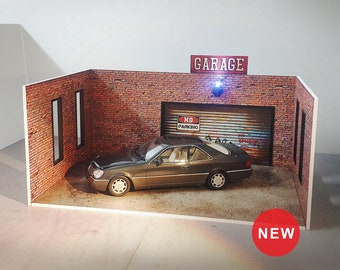 レンガガレージ 1:18スケール ジオラマキット モデルカーディスプレイ