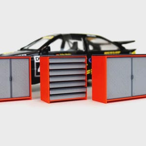 1/18 Scale Tool Storage Cabinets – Garage Diorama Accessories for Diecast Cars