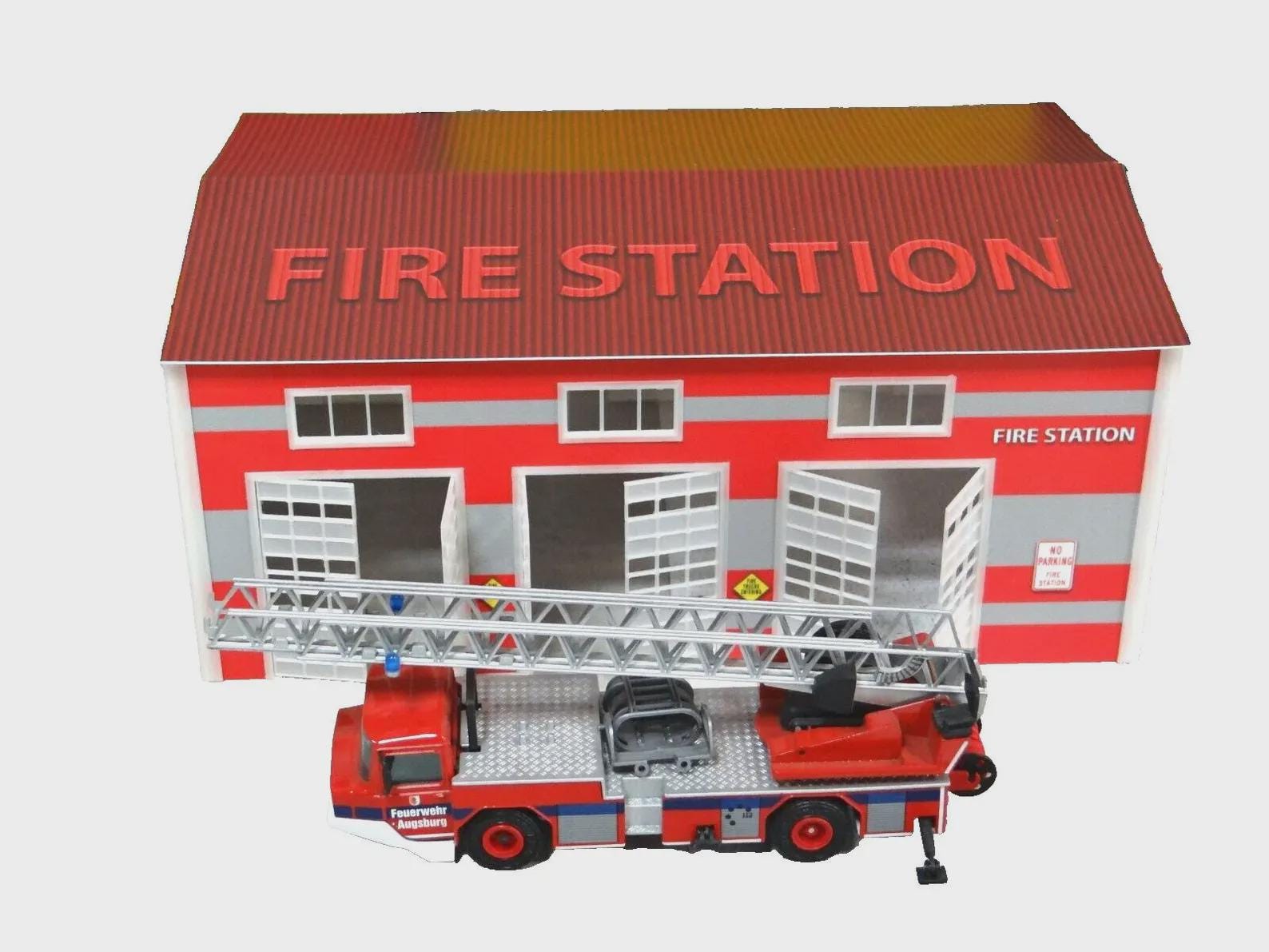 1:43スケール消防署ジオラマモデルキット - 消防署展示 - Etsy 日本