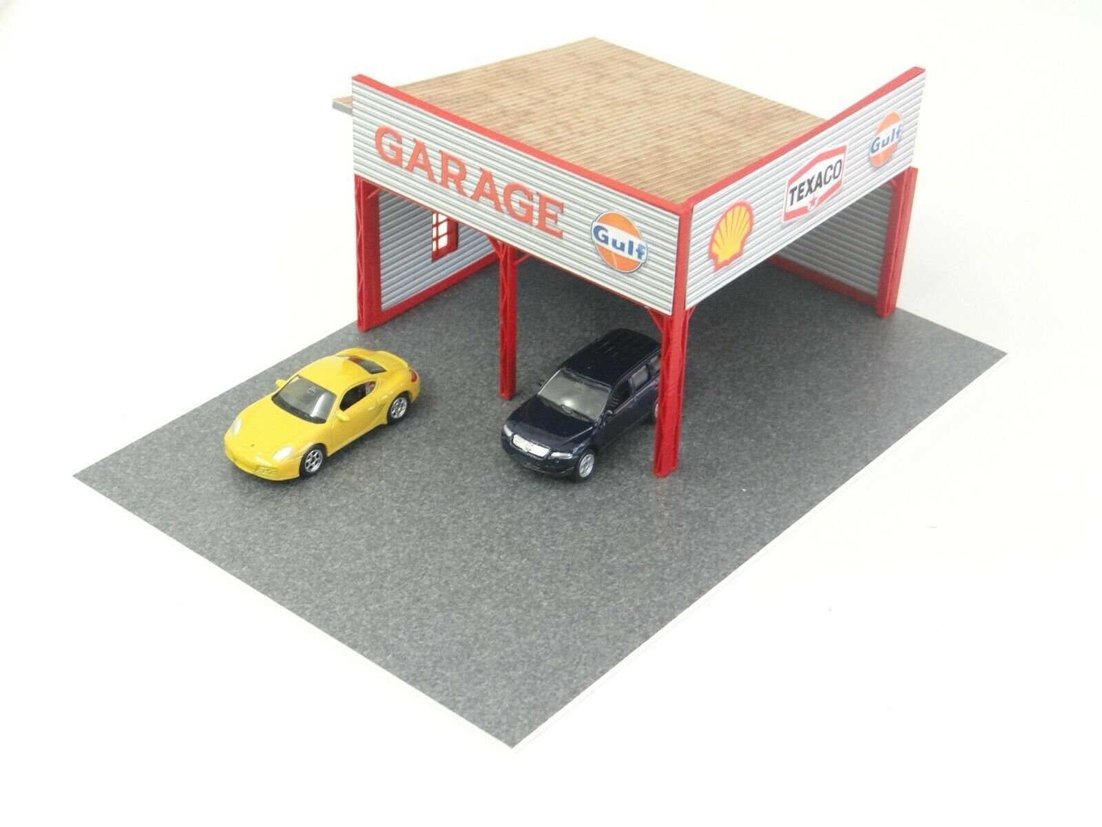 Open Garage Shed Miniature / Scale 1:60, 64 / Diorama Car Garage