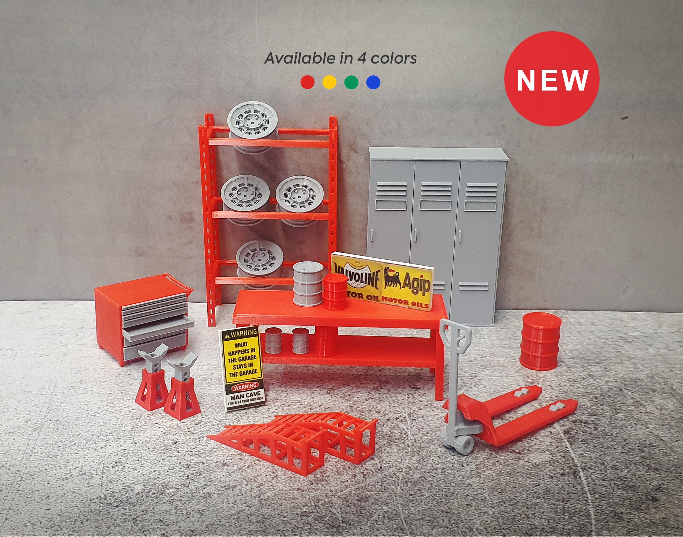 ミニカー GMP 1:18 BRE GARAGE ACCESSORY SET Garage Equipment Set 1:18 Scale Diorama Decoration Auto Service