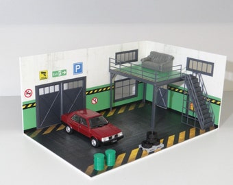 スケール 1:43 ジオラマ自動車ガレージ ジオラマモデルキット モデル 
