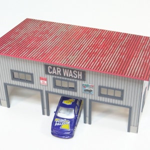 Cleaning Auto Center Diorama Car Wash Model Scale 1:60-64 Model Cars ...