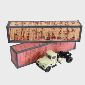 Shipping containers 40ft transport container Diorama - display decor Scale 1:43