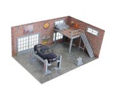 DIYジオラマモデルキット モデルカーディスプレイ 2階建てレンガ