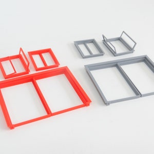 Scale 1:24 Diorama door and windows set Garage modelling parts Diorama supplies Miniature door and windows