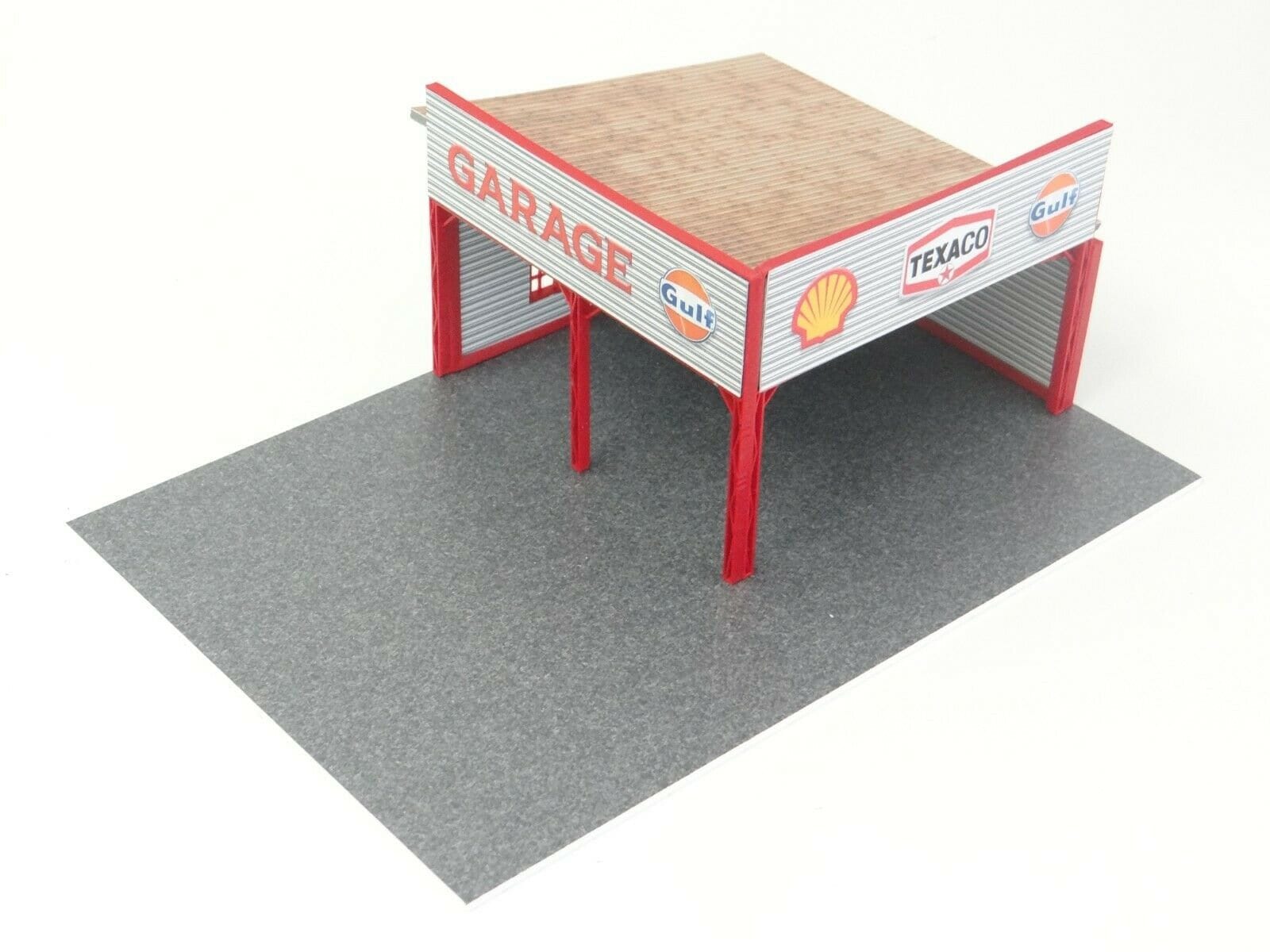 ★ Diorama Garage Plate　　　　　　　　　　　　　　【数限】 Open Garage Shed Miniature / Scale 1:60, 64 / Diorama Car