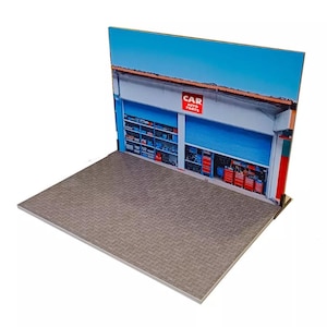 Auto parts shop Model car display Scale 1:24 Diorama kit Realistic background 1/24