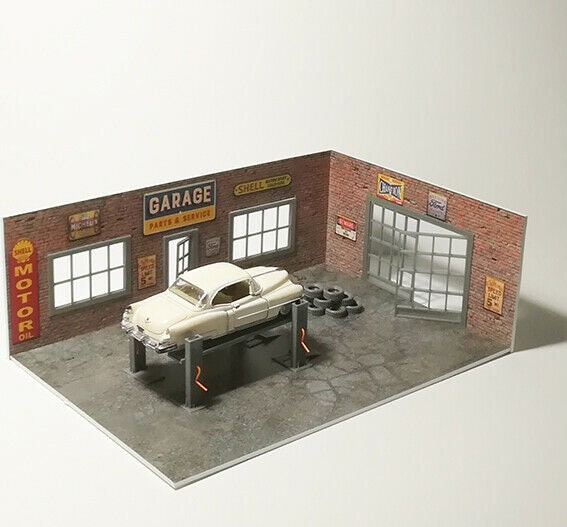 Set De 12 Outils De Garage Miniature 1:64 - Pour Dioramas, Décoration, Maquettes - En Résine Peinte - 8