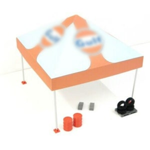 Scale 1:18 Rally tent Sports die-cast car models display Diorama model kit Racetrack decoration