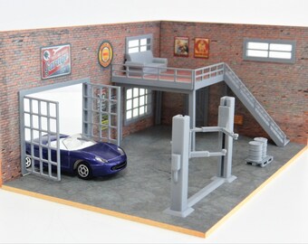 2階建てジオラマガレージ スケール1:60-64 パーツとサービス