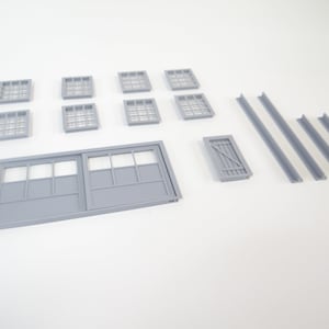 Échelle 1:43 Portes/fenêtres pour garage automobile Modélisation d'articles de construction Pièces de diorama Pièces de modélisation de diorama Fournitures diorama