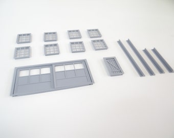 Scale 1:43 Doors / windows for car garage modelling Building items Diorama parts Diorama modelling parts Diorama supplies