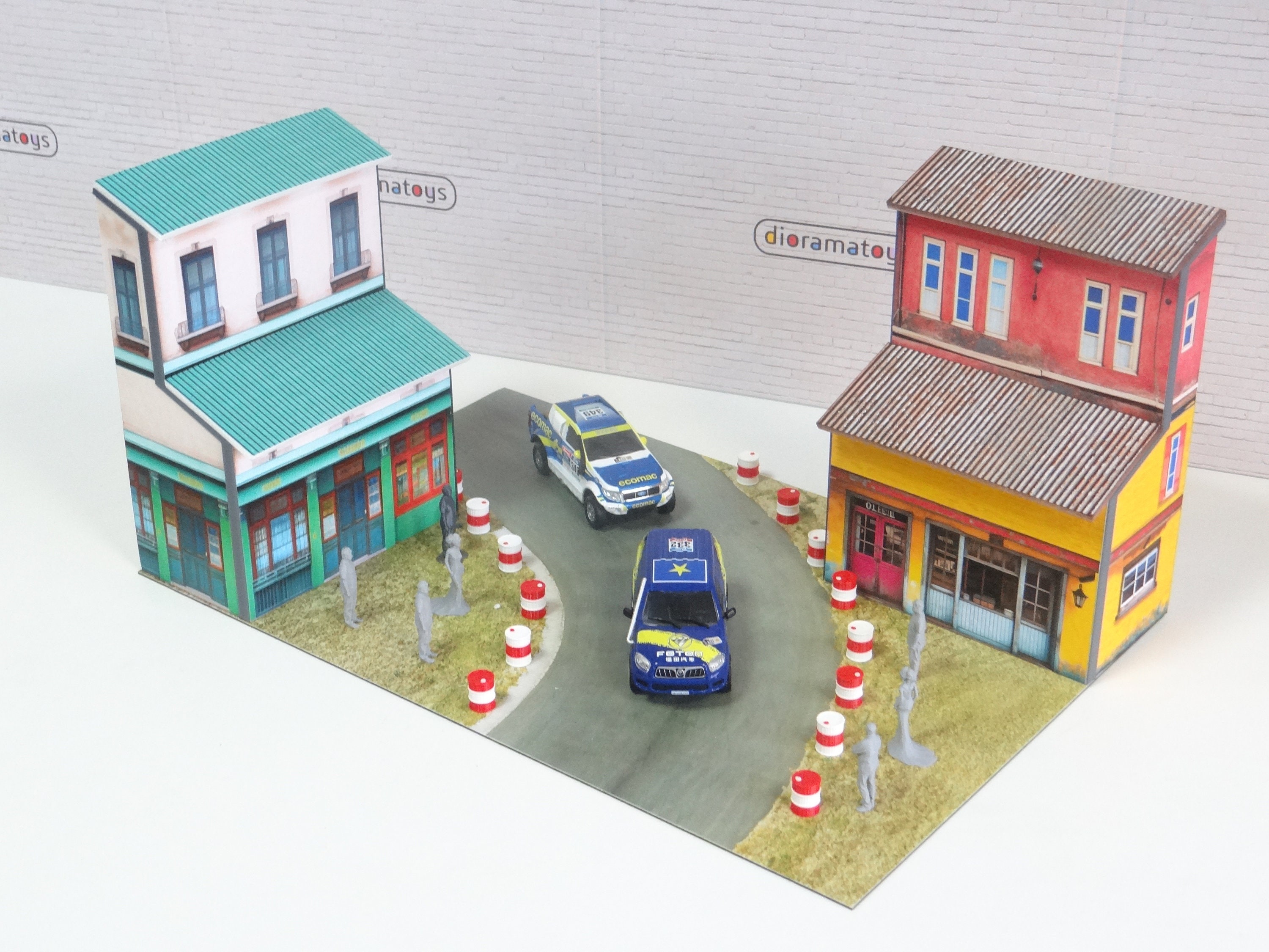 4-Story Diorama 1/64 Car Garage Model Parking Lot Backdrop Display Scene  Model