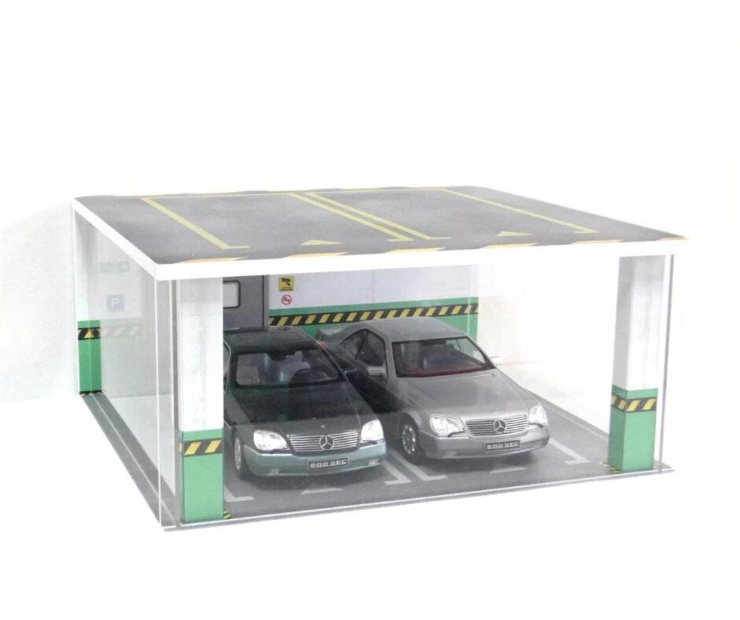 Vitrine Garage éclairée USB – Présentoir 1/24 Avec éclairage – Pour Voitures Miniatures