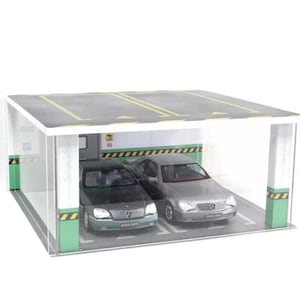 Acrylic Display Case for 1:18 Scale Model Cars Underground Garage Diorama