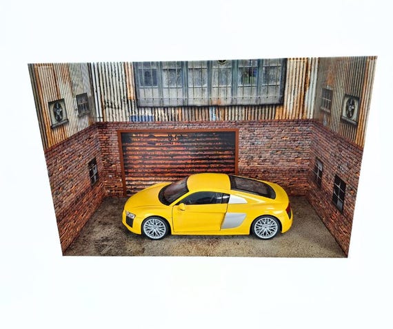 1:18 Scale Industrial Garage Diorama – Urban Brick Workshop