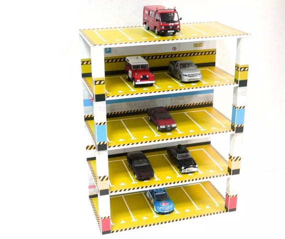 Die-cast Car Display 1:43 Scale 5-story Parking Garage Diorama Kit