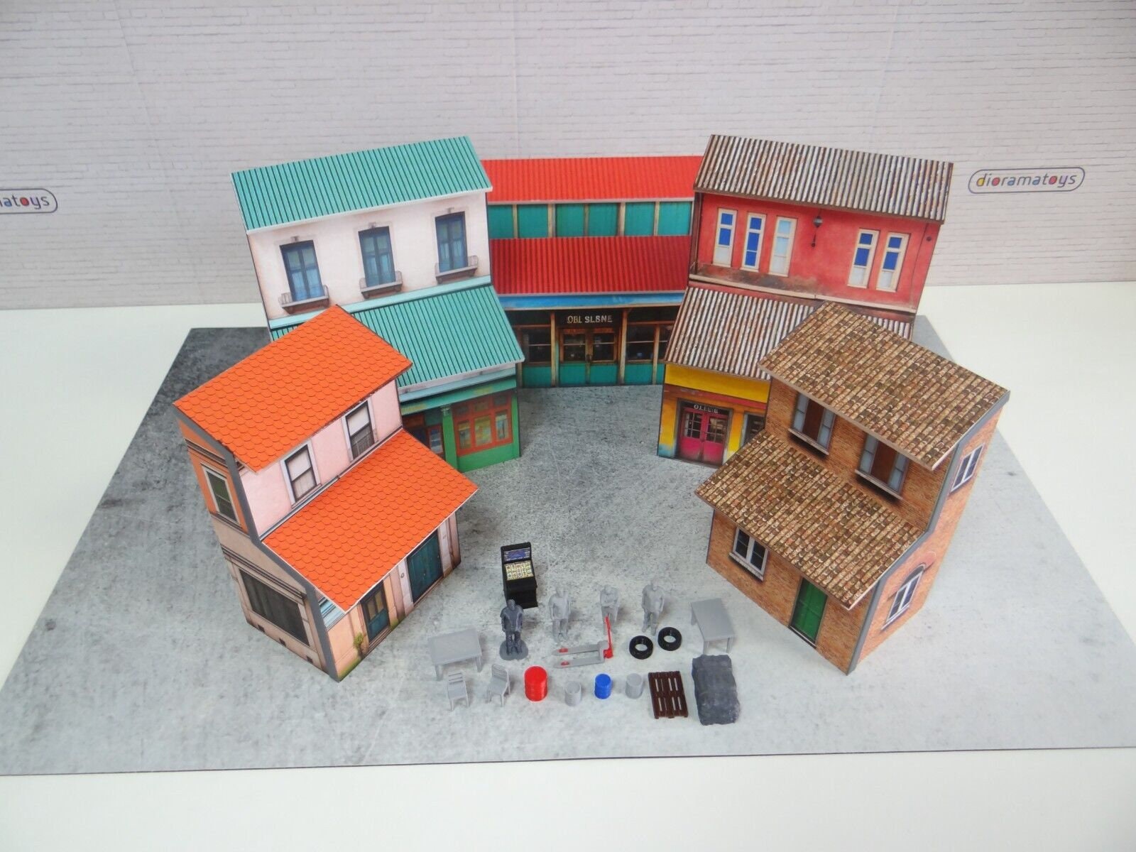 1/43 Scale City Diorama: Urban Scene Miniatures, Model Buildings - Etsy