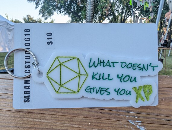 What doesn't kill you gives you XP, Gamer Gift, DND, Dungeons and Dragons