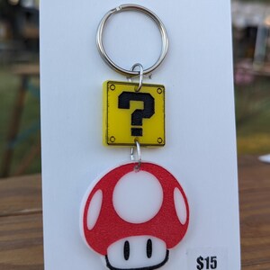 Mushroom Power up, key chain, Gamer Gift