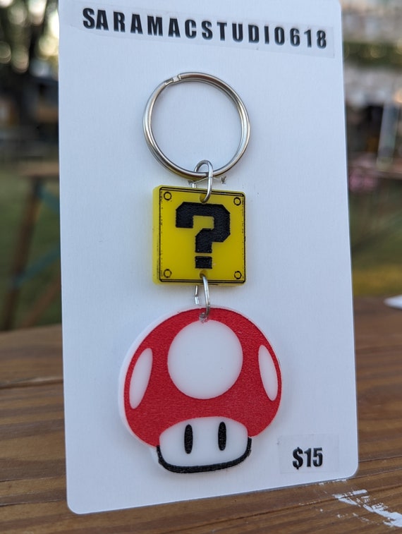 Mushroom Power up, key chain, Gamer Gift