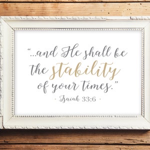 Isaiah 33:6 - Digital Printable Art