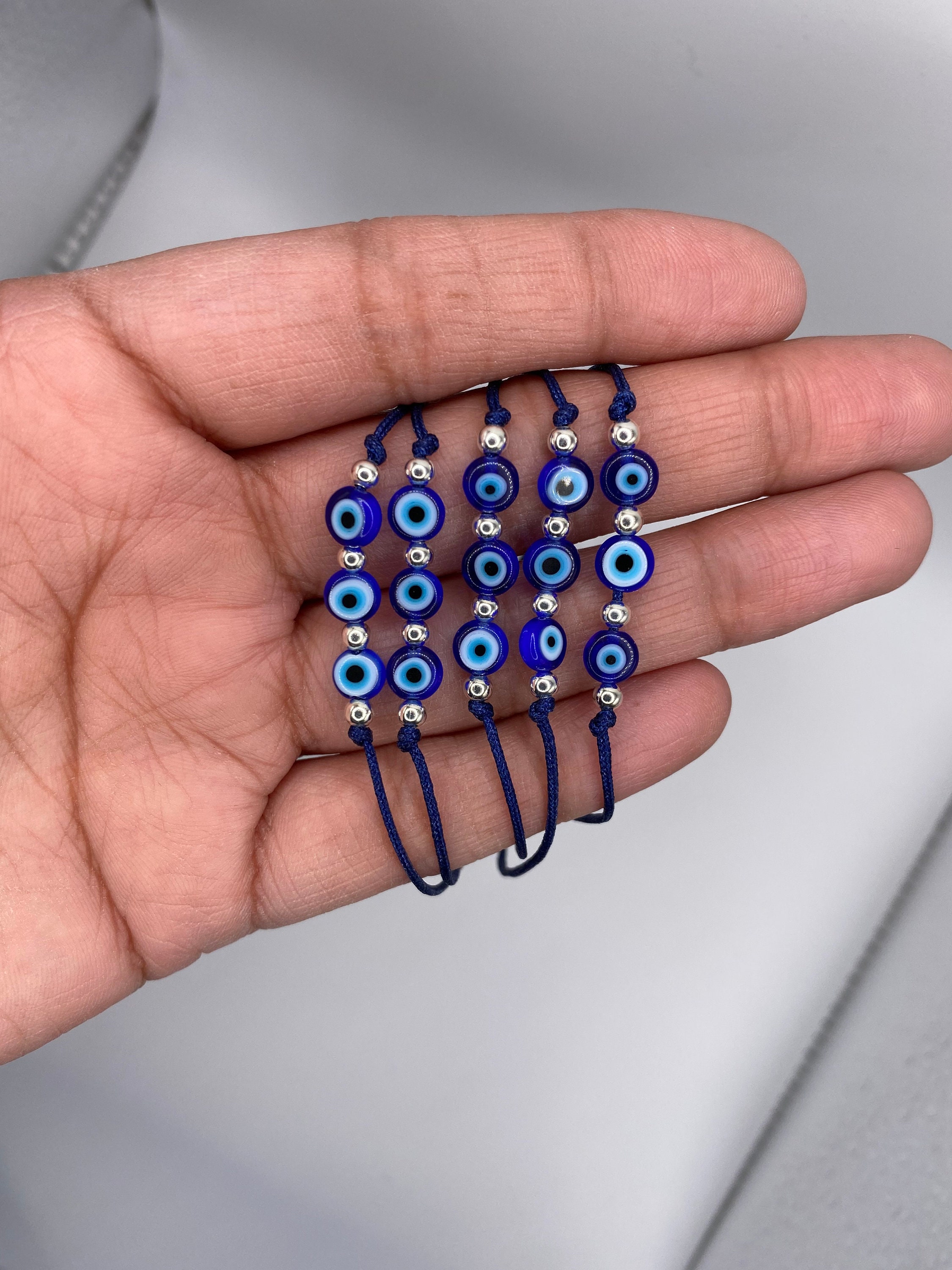 Evil Eye Bracelet Adjustable Different Colors Unisex Etsy UK