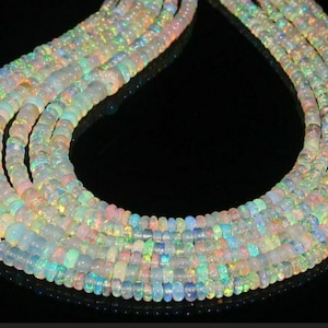 16 Inch Strand Opal Beads, Natural Ethiopian Opal Beads, Multi Fire Beads, Opal Beads, Opal Beads Cab, Opal Fire Beads, Fire Opal Beads