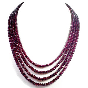 AA Garnet rondelle cutting beads 5mm&quot;necklace, beautiful garnet necklaceforsale, WHOLESALE, birthstone, pink garnet