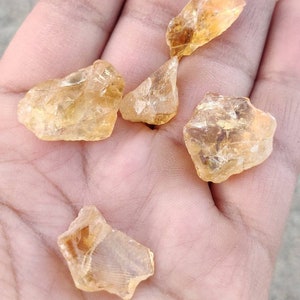 Amazing 5 piece Citrine raw crystal ,citrine rough gemstone,citrine loose gemstone,citrine healing crystal,making jewellery