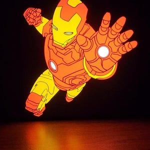 Boîte lumineuse Iron Man