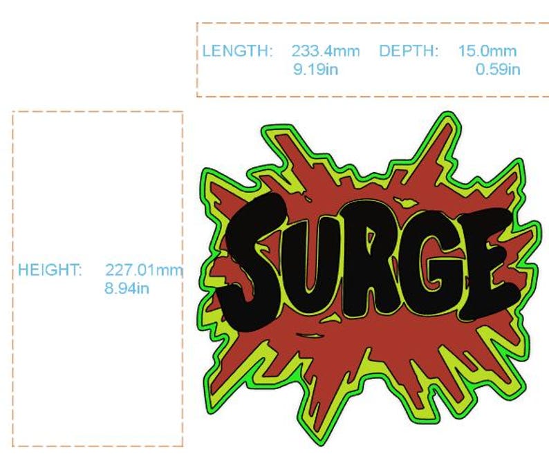 Surge Energy Drink Wall Mount Decor image 2