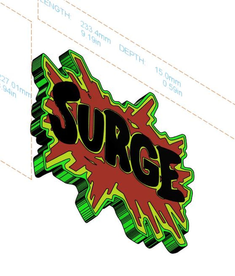 Surge Energy Drink Wall Mount Decor image 4