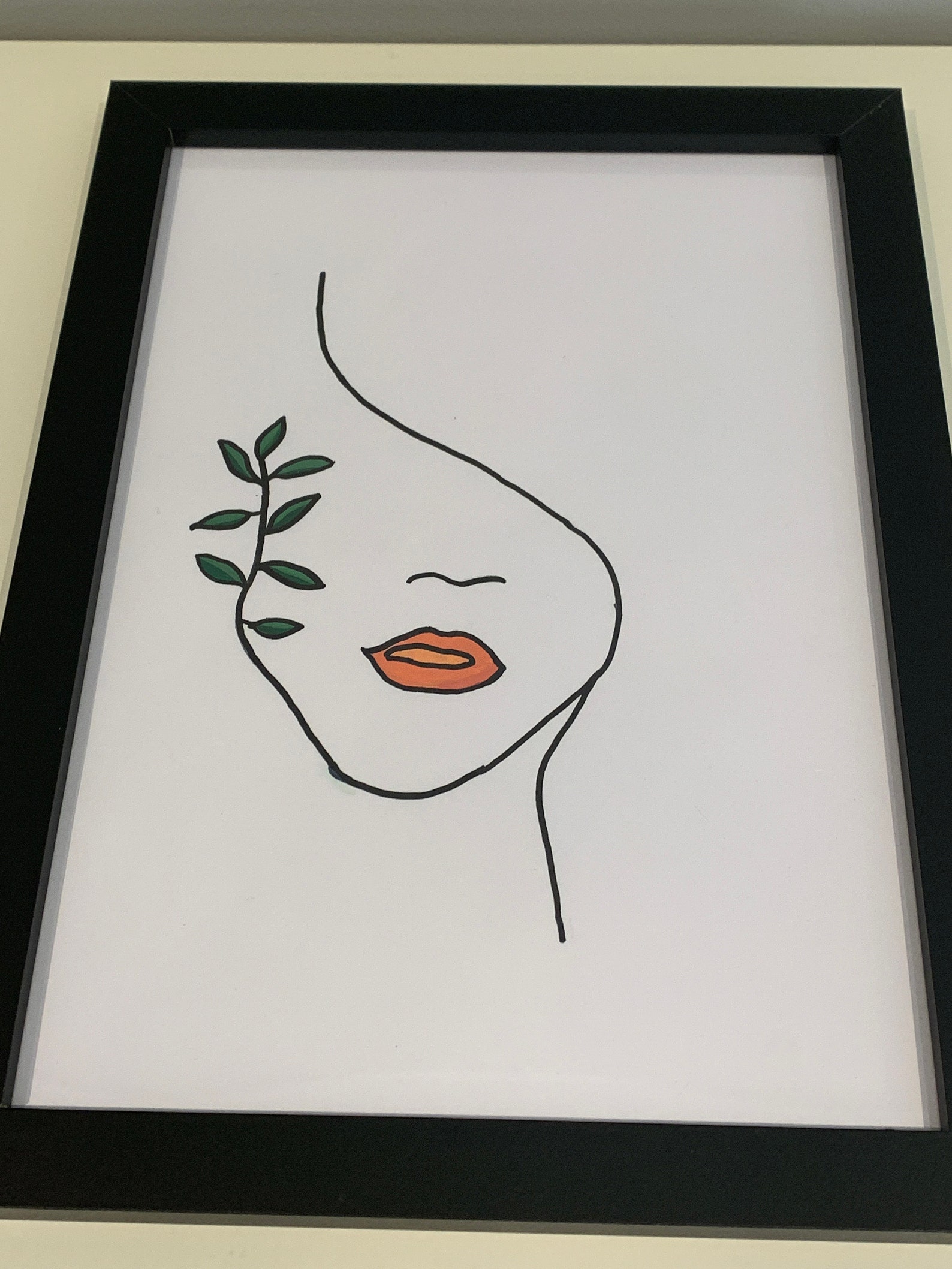 Original painting abstract face art Etsy