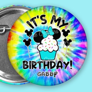 It's My Birthday Button, Custom Birthday Button, Birthday Button, Disney Birthday Button, Disney Celebration Button