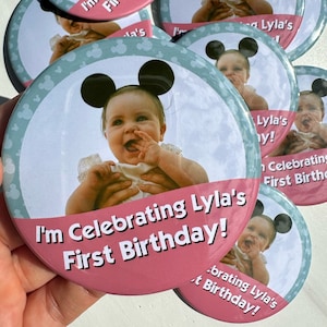 Disney Inspired Birthday Celebration Buttons, Custom Disney Birthday Pin, Disney Custom Button, Custom Birthday Buttons, Custom Birthday Pin