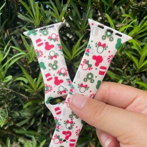 Disney Christmas Holiday Apple Watch Band Disney Christmas Treats Disney Christmas Decor Watch Band Silicone Apple Watch Band