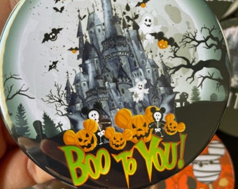 Boo To You Button, Celebrating Halloween Button, Halloween Disney Button, Not So Spooky Button, Disney Button