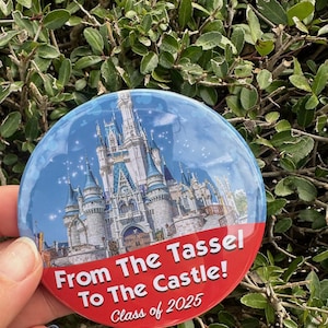 Disney Graduation Button, Class of 2025 Button, Tassel to the Castle Button, Disney Graduation Pin, Class of 2025 Graduation, Class of 2025